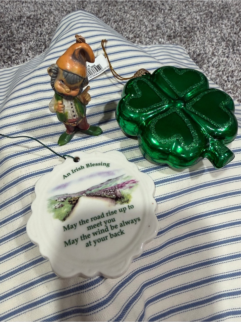 St. Patrick's Day Green Shamrock Ornament - Home Holiday Decoration